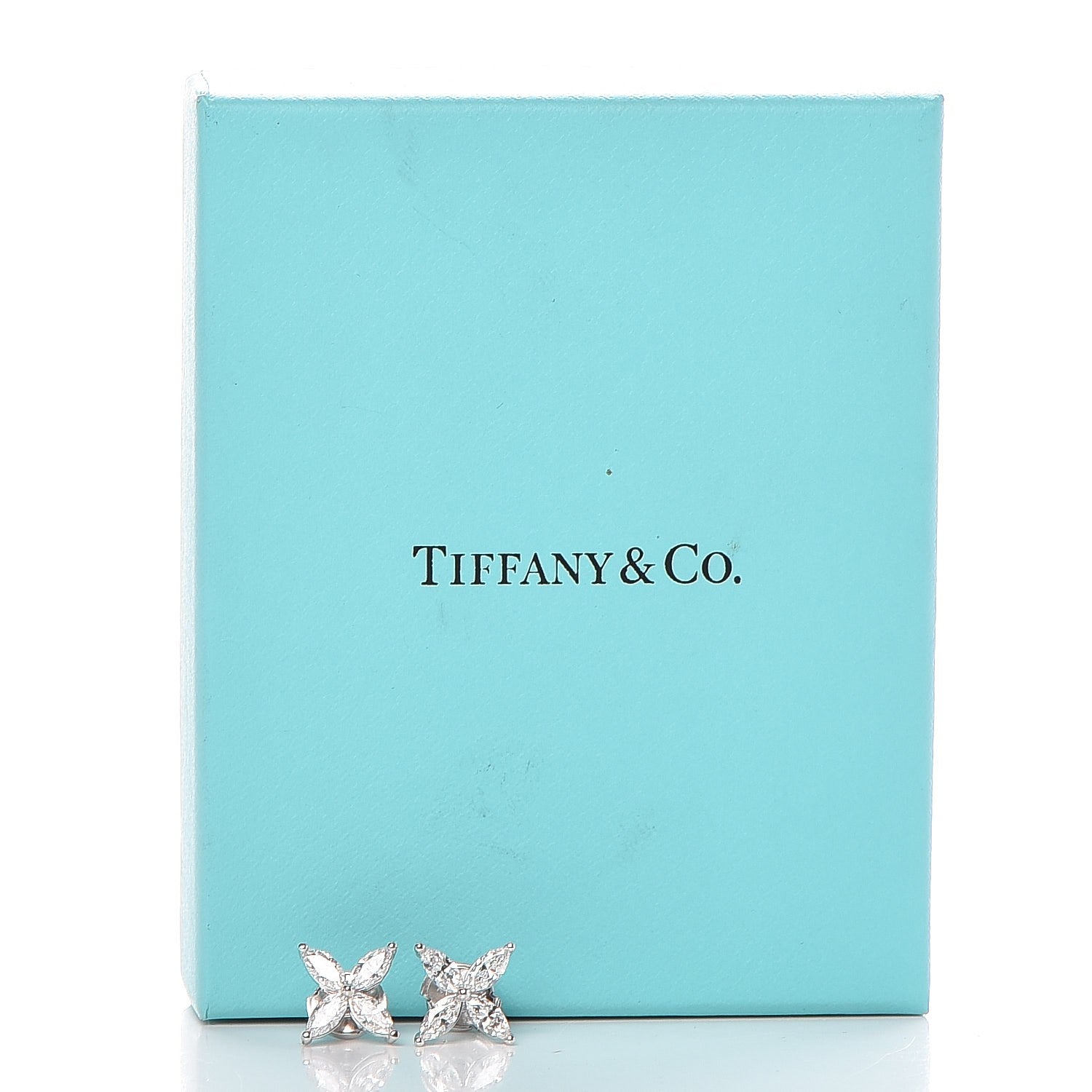 Tiffany Platinum Diamond Large Victoria Earrings 6 of 6