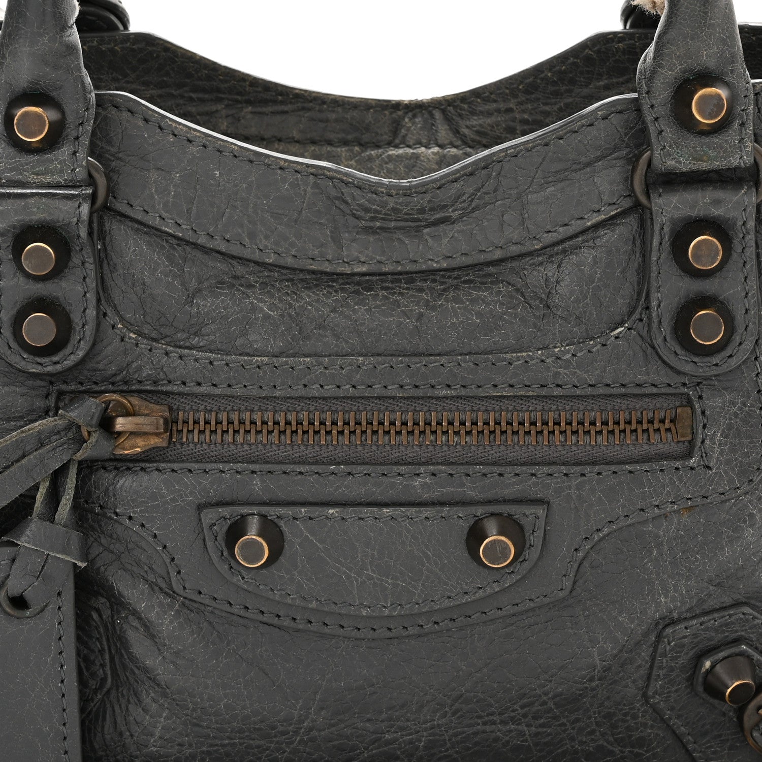 Balenciaga Agneau Classic Hardware Mini City Gris Tarmac 10 of 11