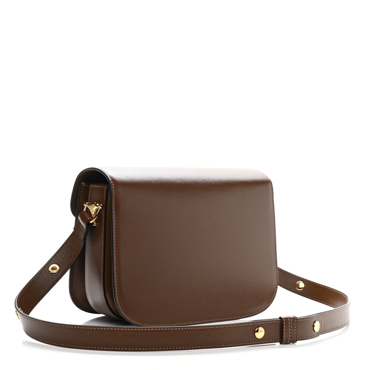 Azalea Calfskin Horsebit 1955 Shoulder Bag Brown Sugar