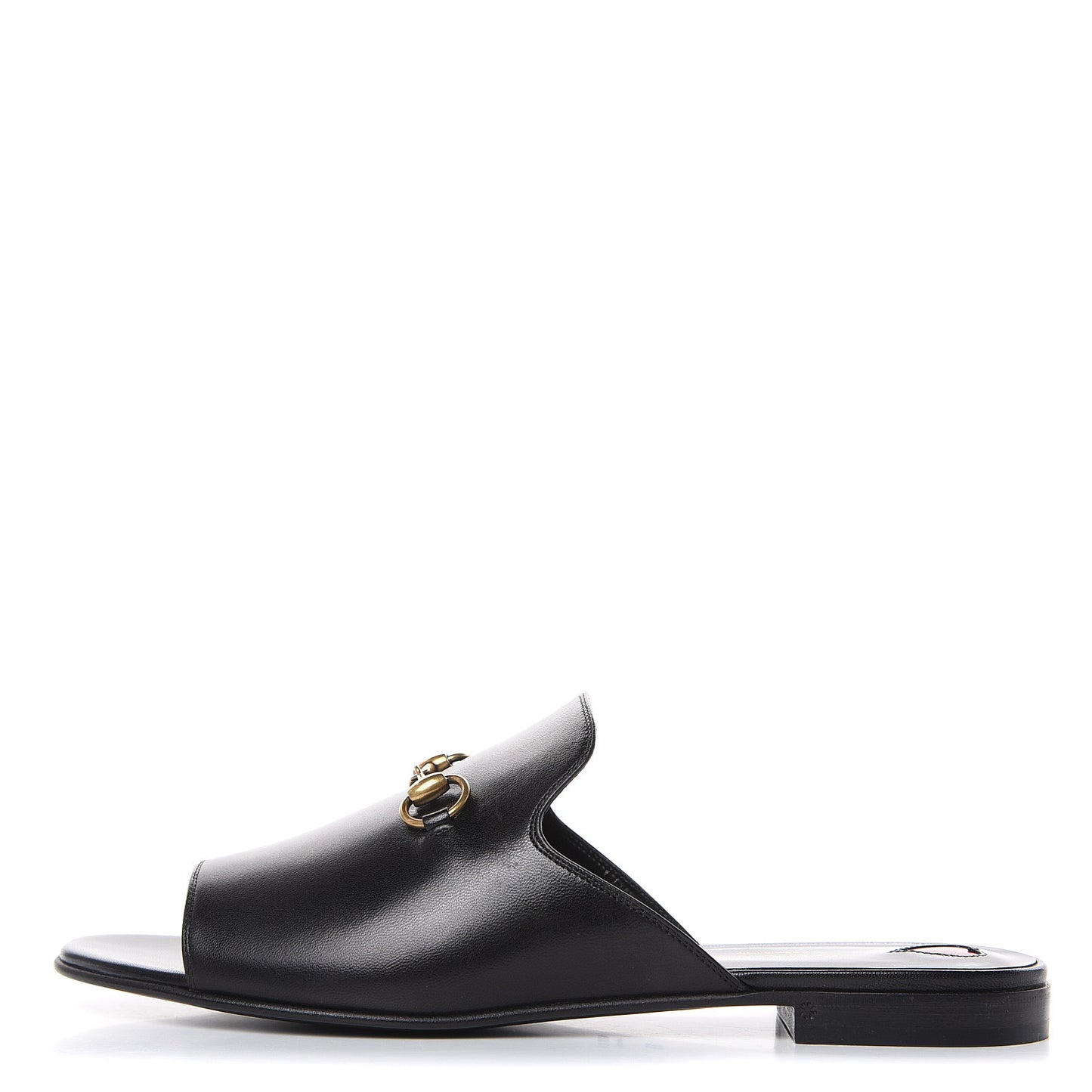 Malaga Kid Horsebit Slide Sandals 39 Black