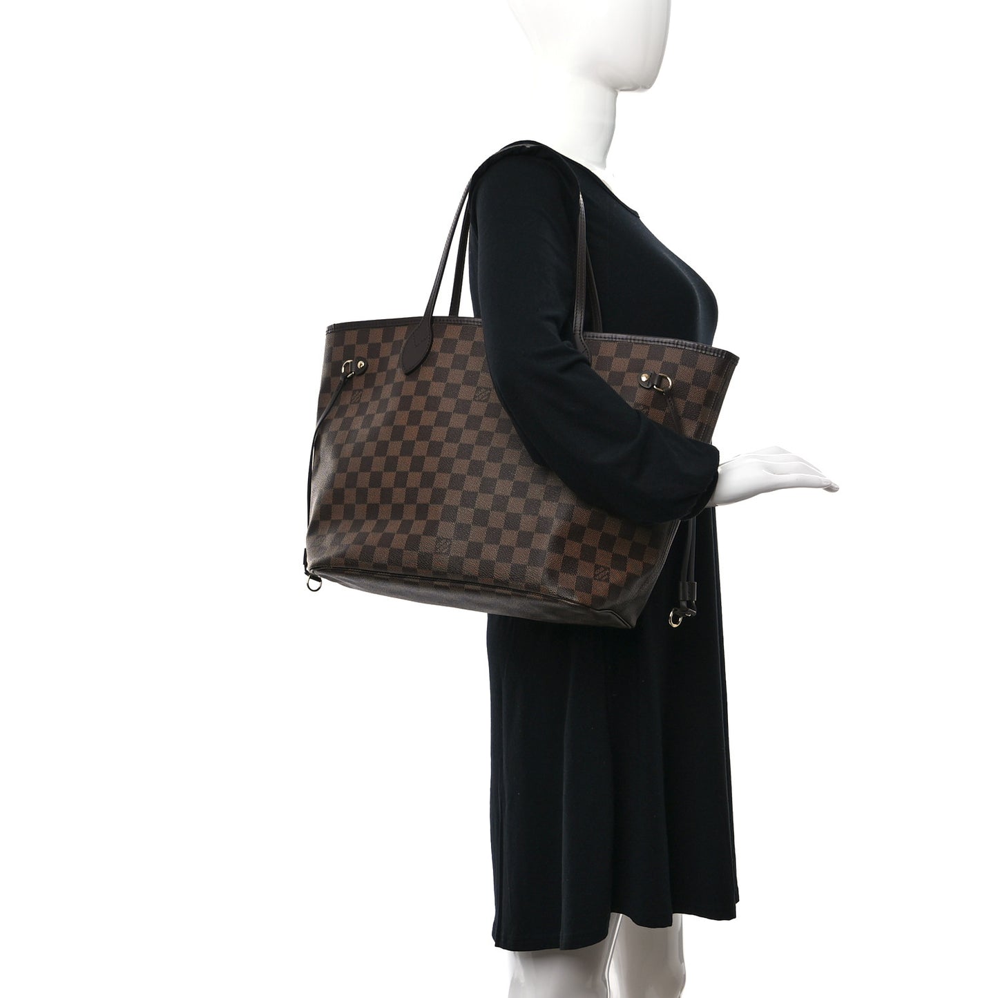 Damier Ebene Neo Neverfull MM Rose Ballerine