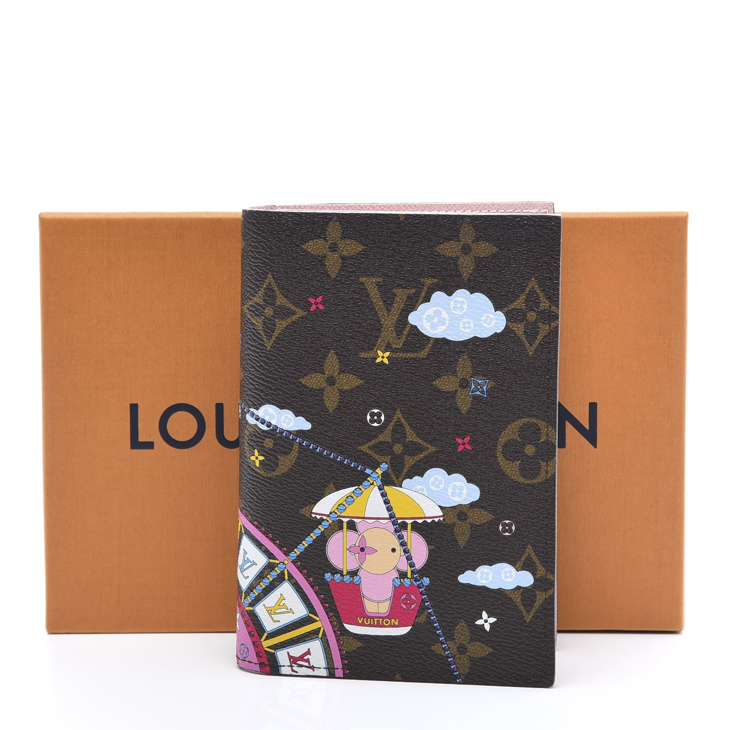 Louis Vuitton Monogram 2020 Christmas Animation Big Wheel Passport Cover Rose Ballerine 9 of 9