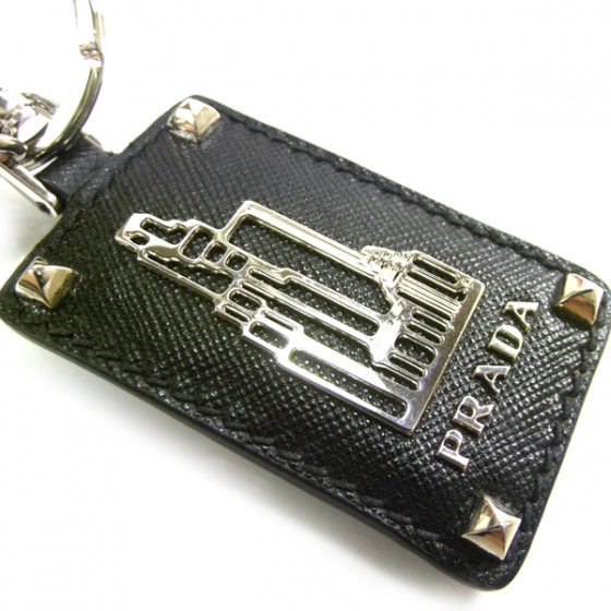 Saffiano Portachiavi Key Ring Black
