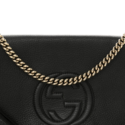 Gucci Pebbled Calfskin Medium Soho Flap Crossbody Black 8 of 12