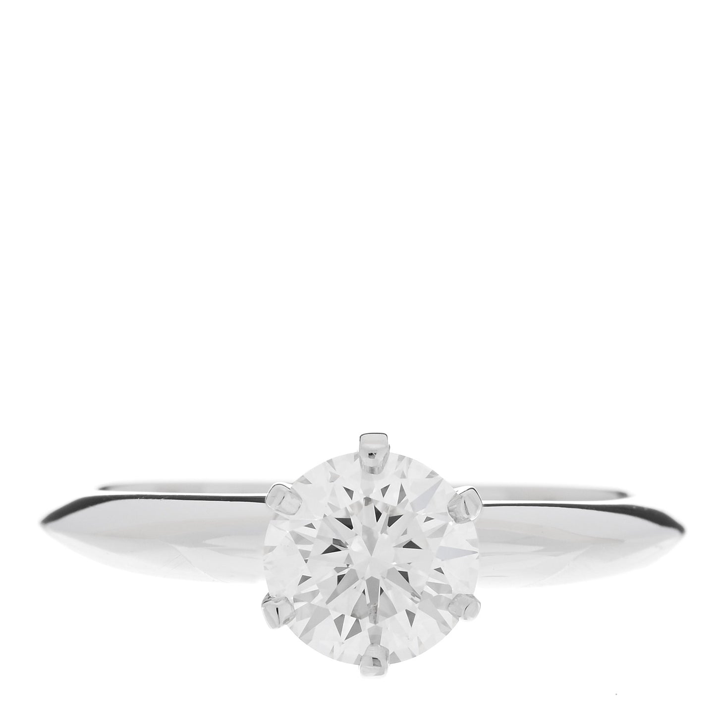 Platinum Diamond .96ct Solitaire Engagement Ring 53 6.25