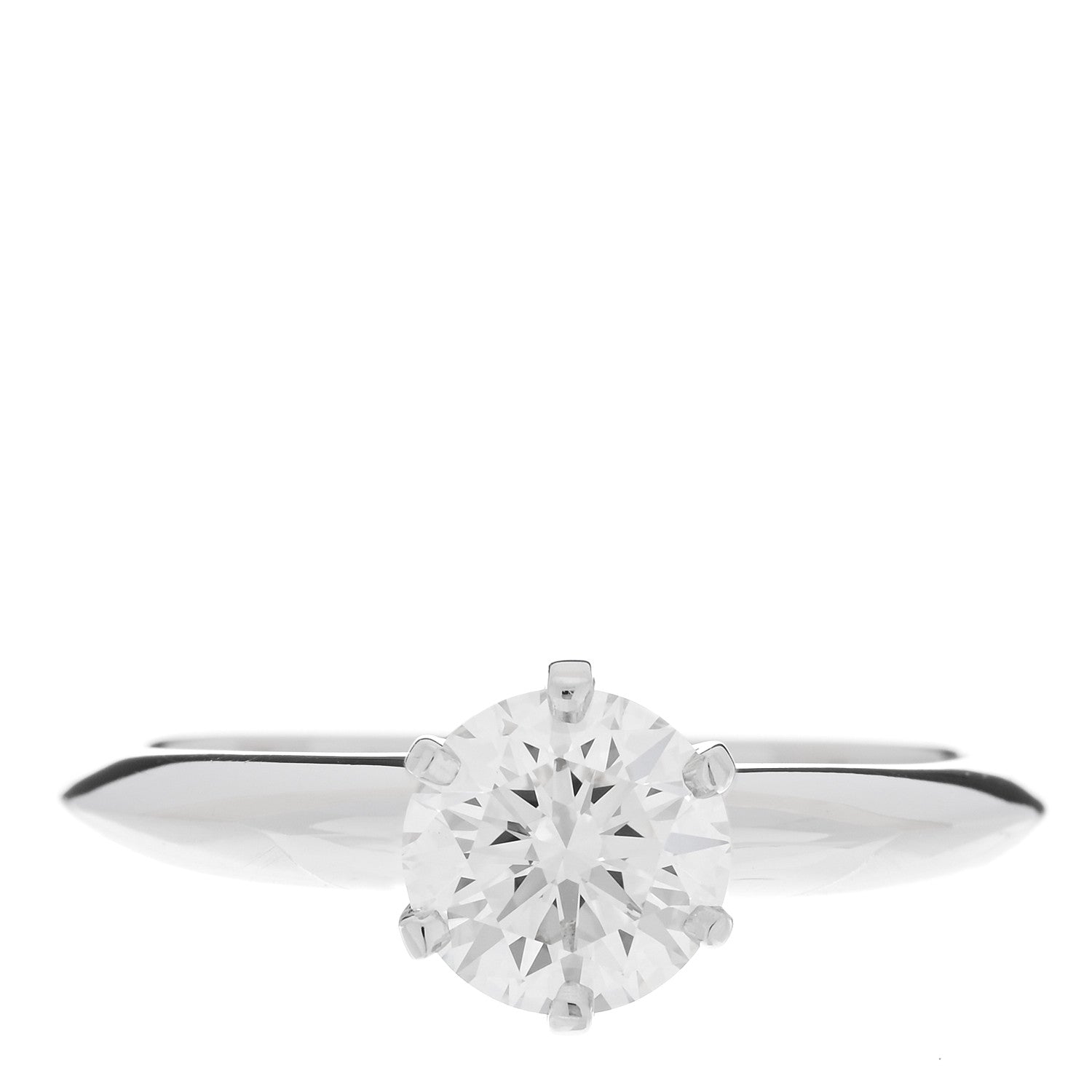 Tiffany Platinum Diamond .96ct Solitaire Engagement Ring 53 6.25 1 of 7