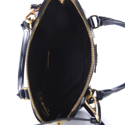 Prada Saffiano Vernice Dome Tote Royal 5 of 9