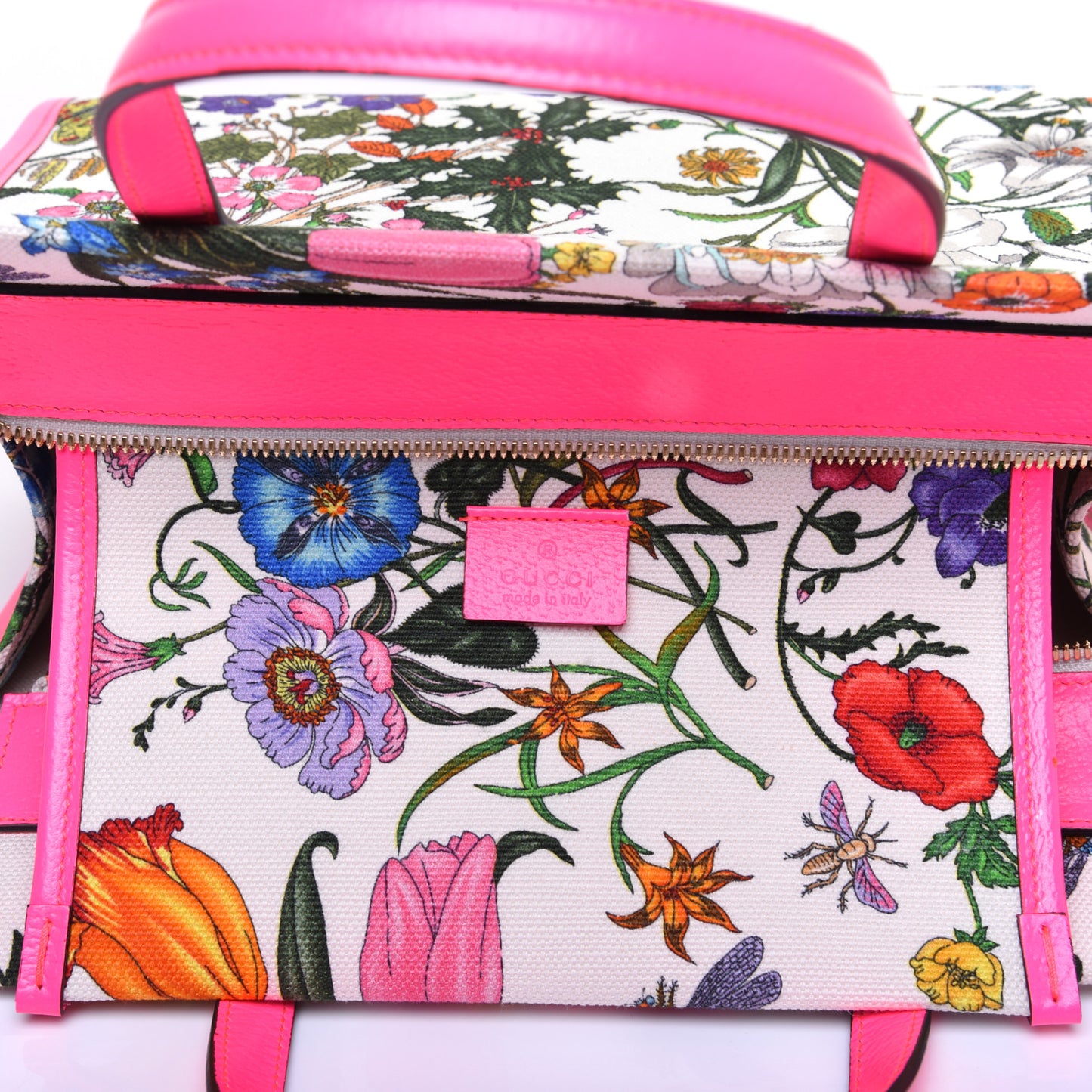 Canvas Medium Flora Tote Fuchsia