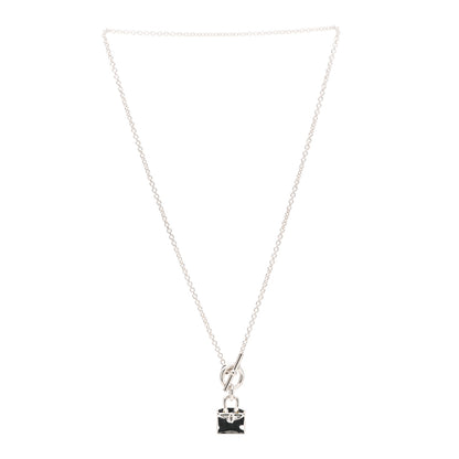 Hermes Sterling Silver Birkin Amulette Pendant Necklace 3 of 6