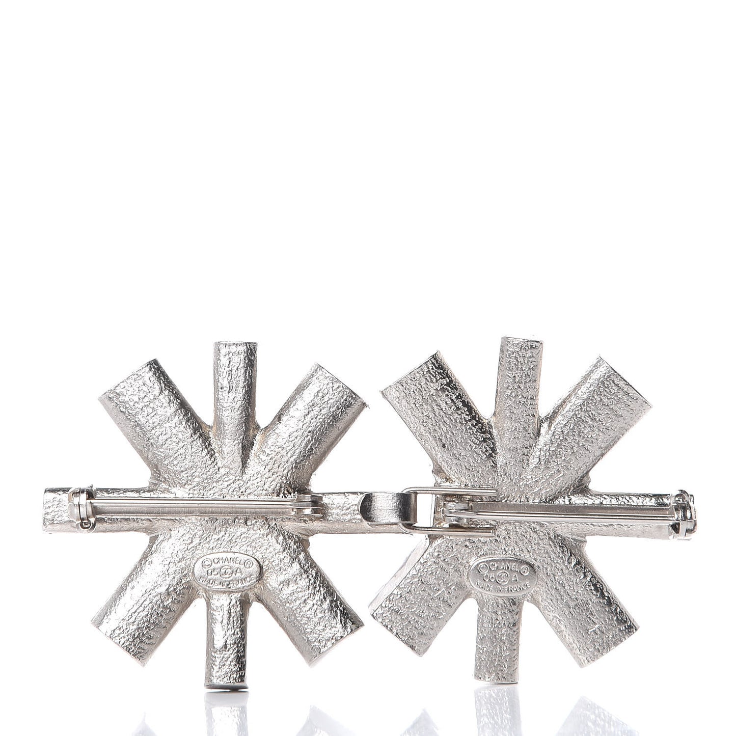 Baguette Crystal CC Double Brooch Black