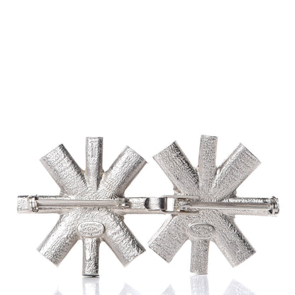 Chanel Baguette Crystal CC Double Brooch Black 3 of 8