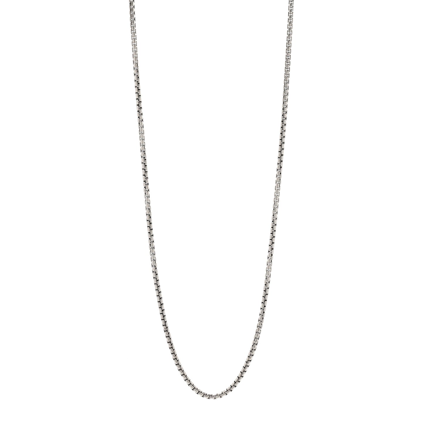 Sterling Silver 14K Yellow Gold 3.6mm Box Chain Necklace 32"