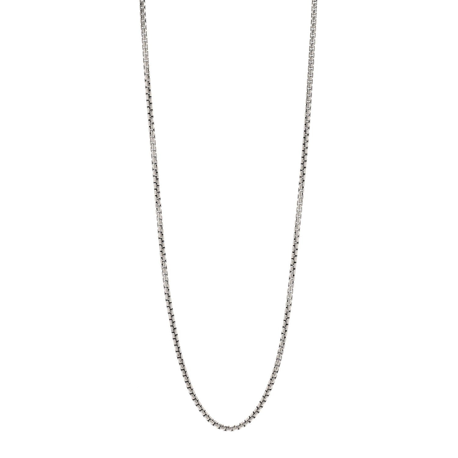 David Yurman Sterling Silver 14K Yellow Gold 3.6mm Box Chain Necklace 32" 1 of 6