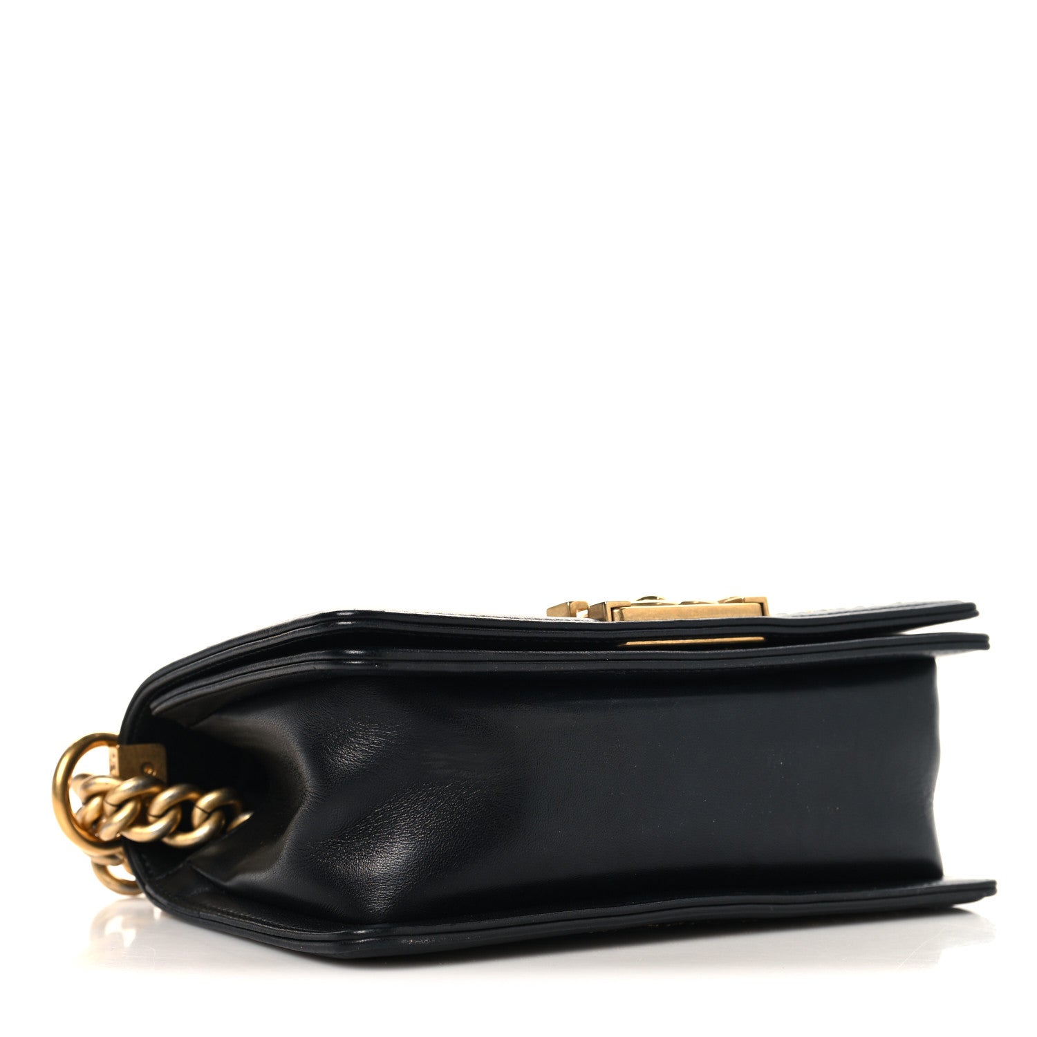 Chanel Lambskin Quilted Small Chain Detail Boy Flap Black 4 of 10