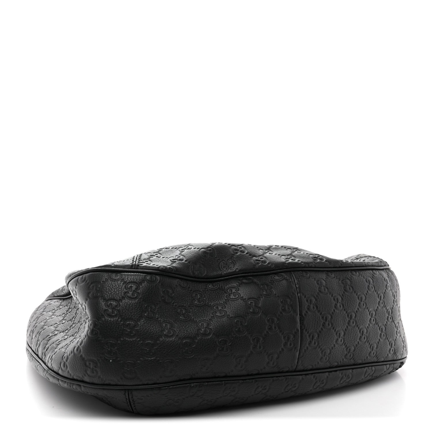 Gucci Guccissima Large New Ladies Web Hobo Black Black 4 of 14