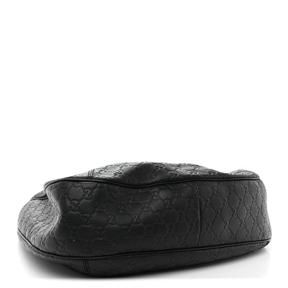 Gucci Guccissima Large New Ladies Web Hobo Black Black 4 of 14