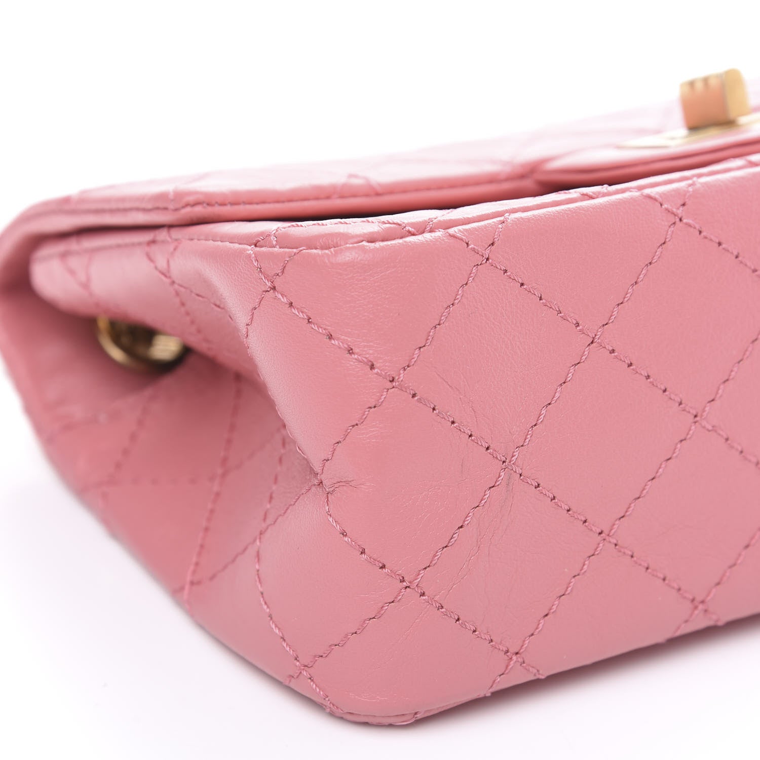 Chanel Aged Calfskin Quilted 2.55 Reissue Mini Flap Pink 7 of 10