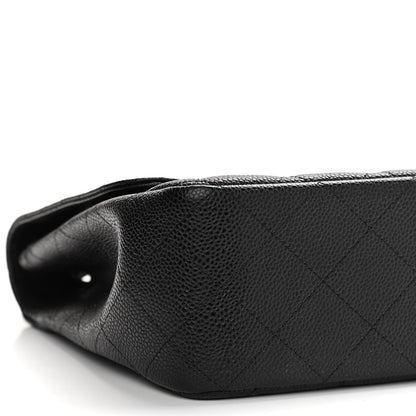 Chanel Caviar Quilted Jumbo Single Flap Black 9 of 11