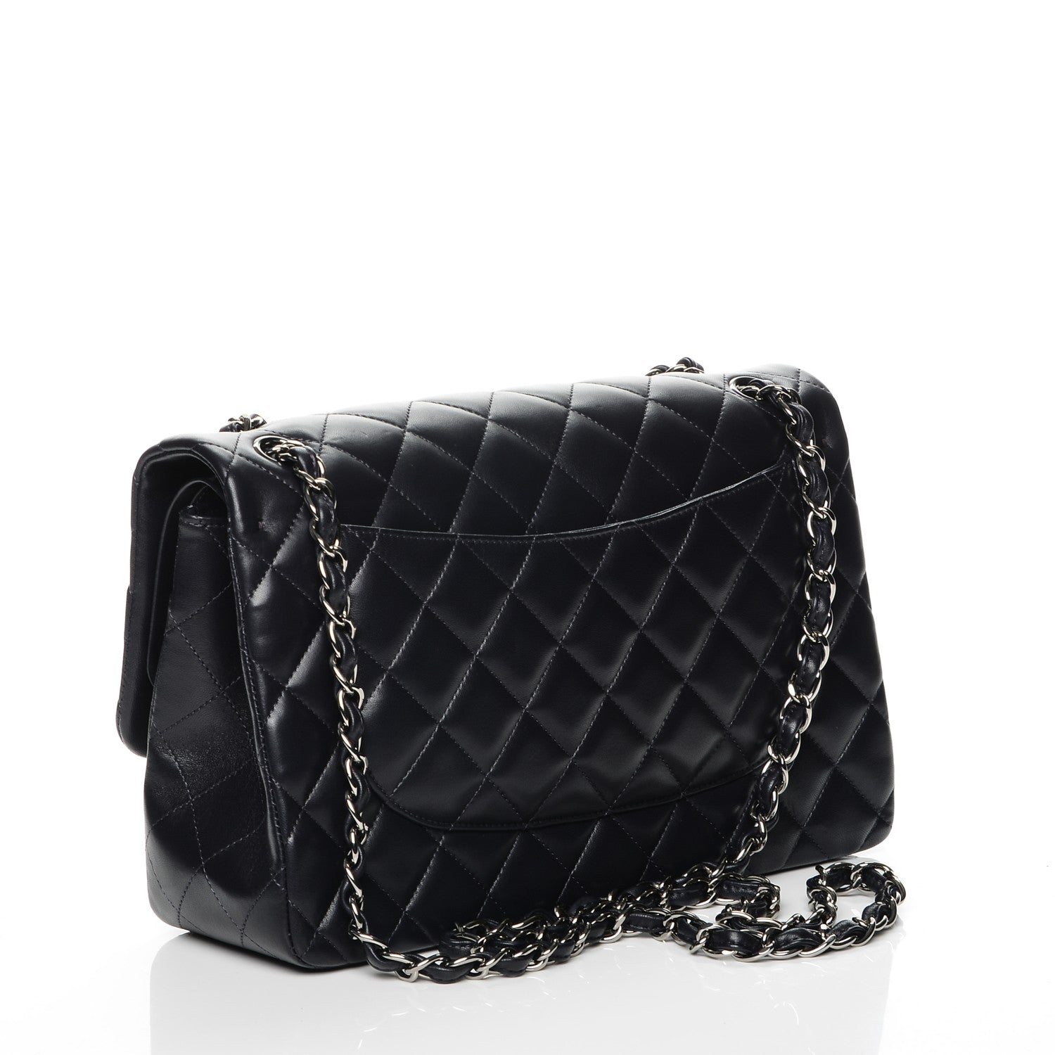 Chanel Lambskin Quilted Jumbo Double Flap Dark Navy 3 of 7