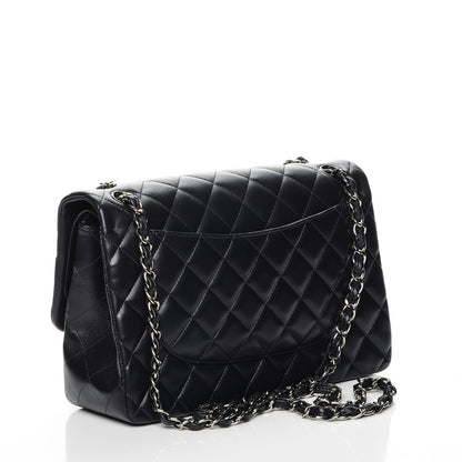Chanel Lambskin Quilted Jumbo Double Flap Dark Navy 3 of 7