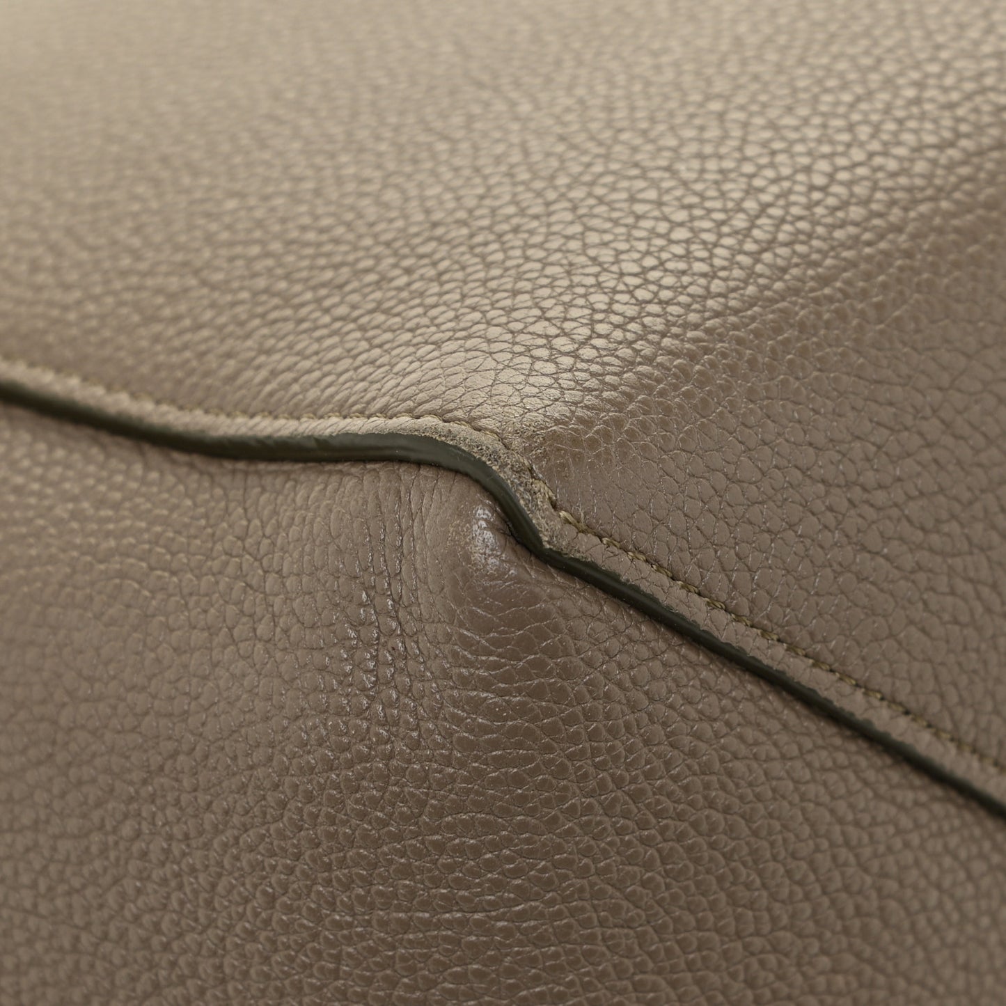 Soft Grained Calfskin Medium Belt Cabas Phantom Taupe