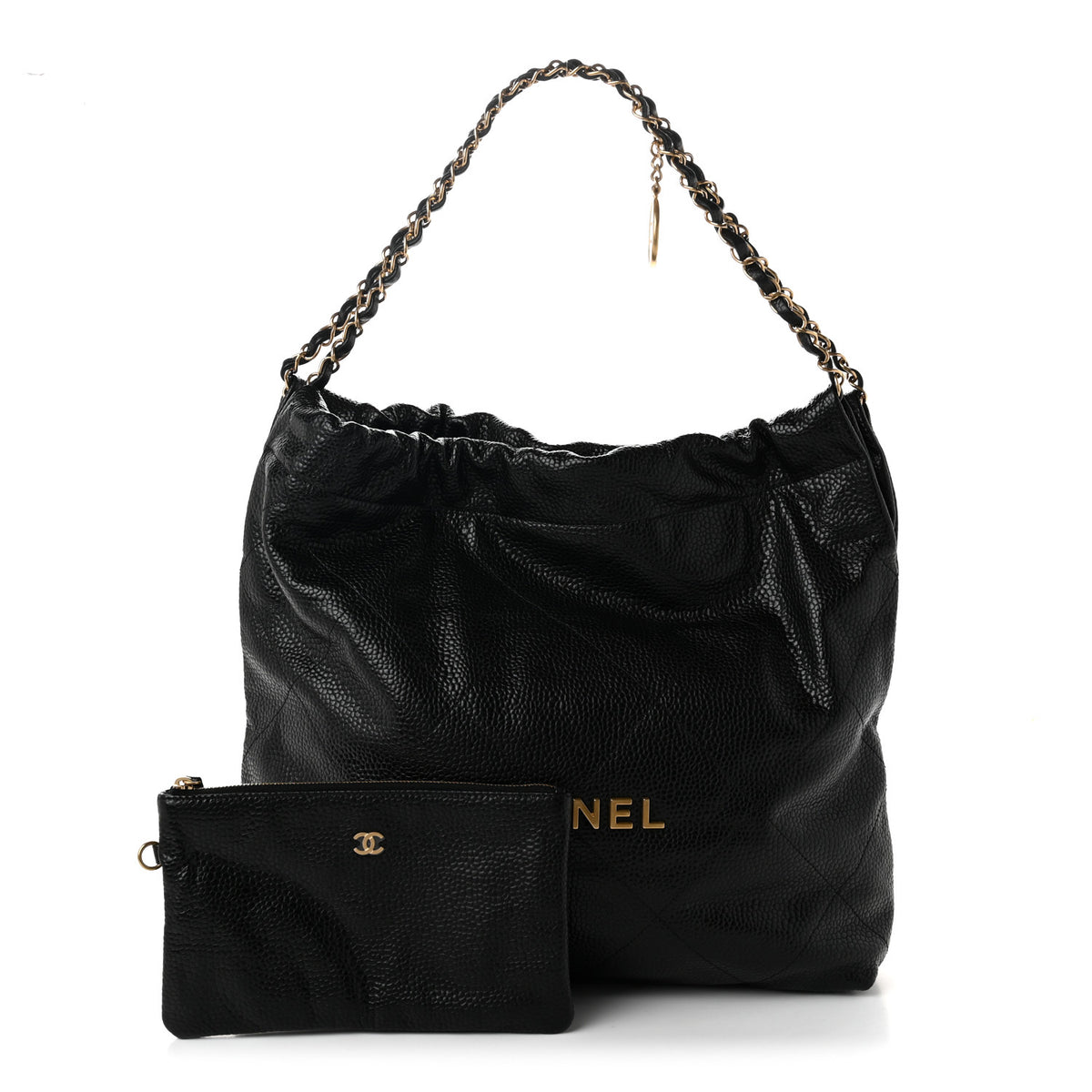 Chanel Shiny Caviar Quilted Chanel 22 Black 3 of 11