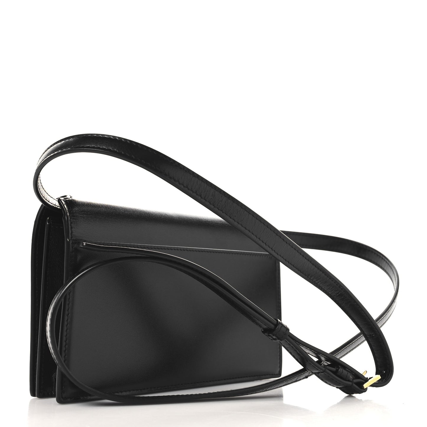 Smooth Calfskin Monogram Crossbody Bag Black