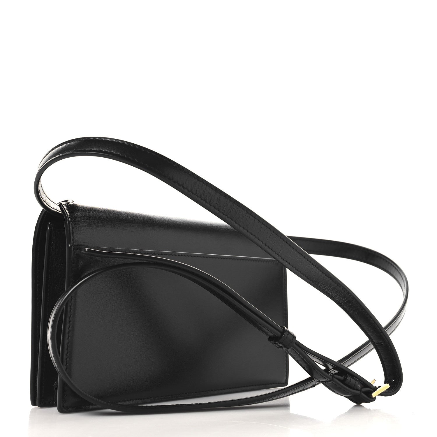 Saint Laurent Smooth Calfskin Monogram Crossbody Bag Black 3 of 10