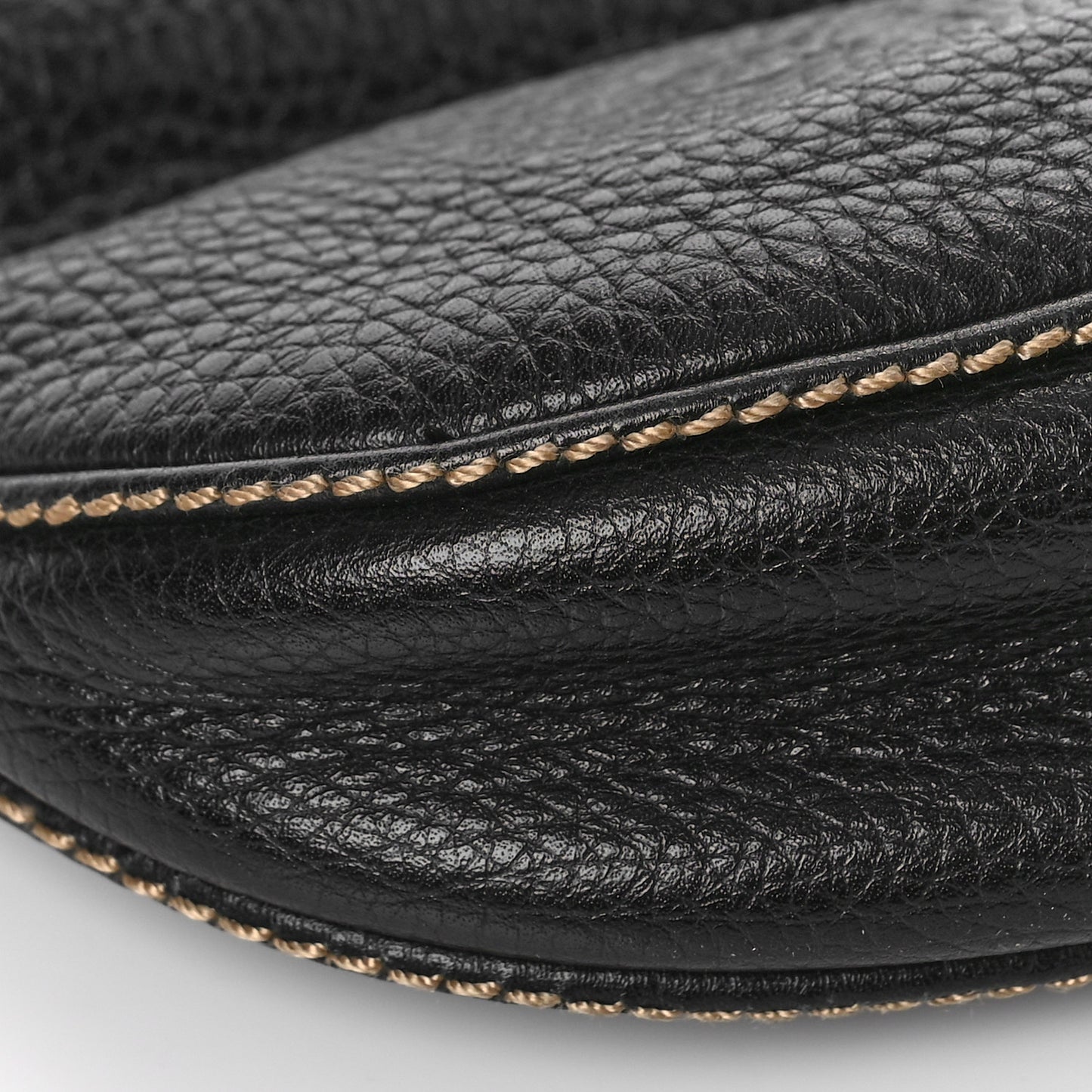 Grained Calfskin Lax Crossbody Bag Black