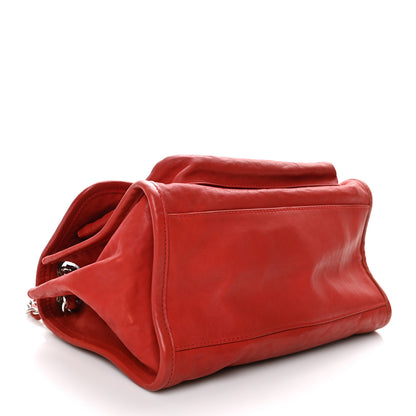 Chanel Ultra Soft Suede Calfskin Natural Beauty Flap Bag Red 4 of 11