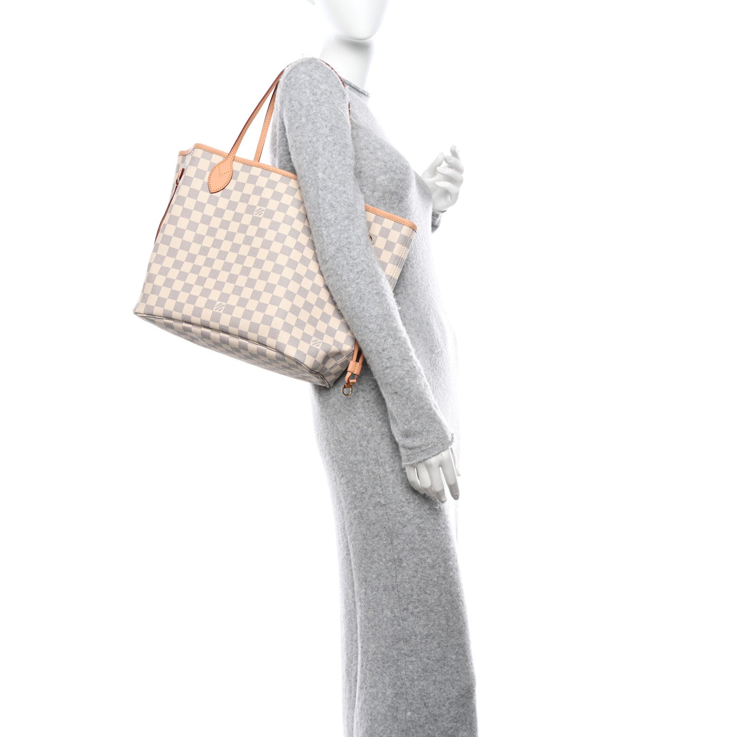 Louis Vuitton Damier Azur Neo Neverfull MM Rose Ballerine 2 of 12