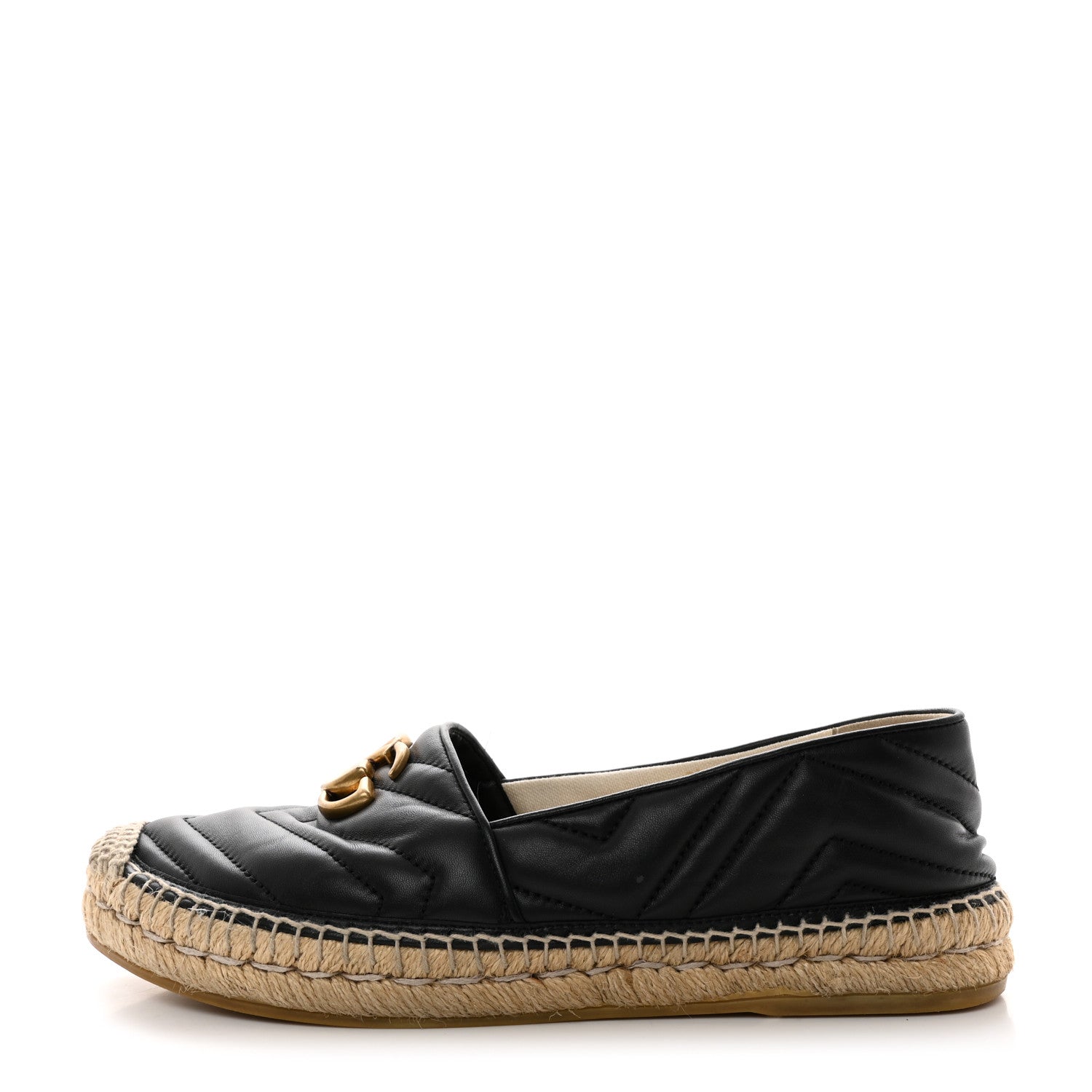 Gucci Nappa Matelasse GG Marmont Espadrilles 39.5 Black 1 of 14