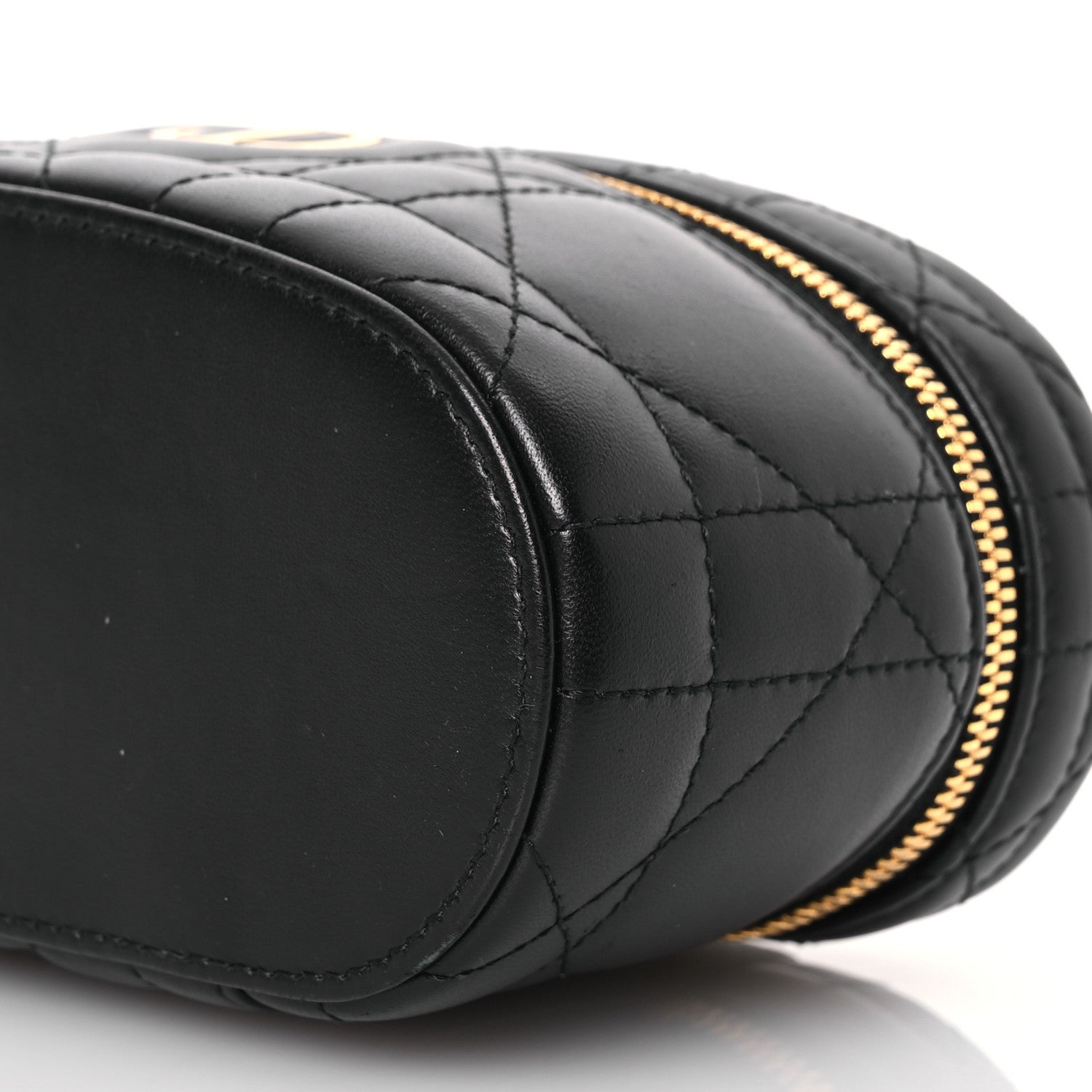 Christian Dior Lambskin Macrocannage Mini Caro Vanity Case Black 10 of 14