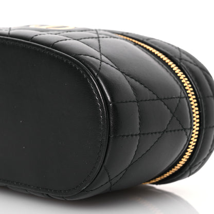 Christian Dior Lambskin Macrocannage Mini Caro Vanity Case Black 10 of 14