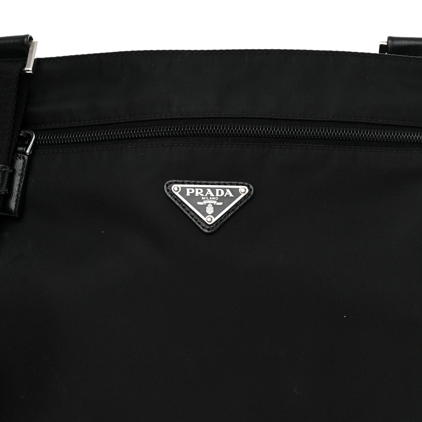 Nylon Vela Flat Messenger Bag Black
