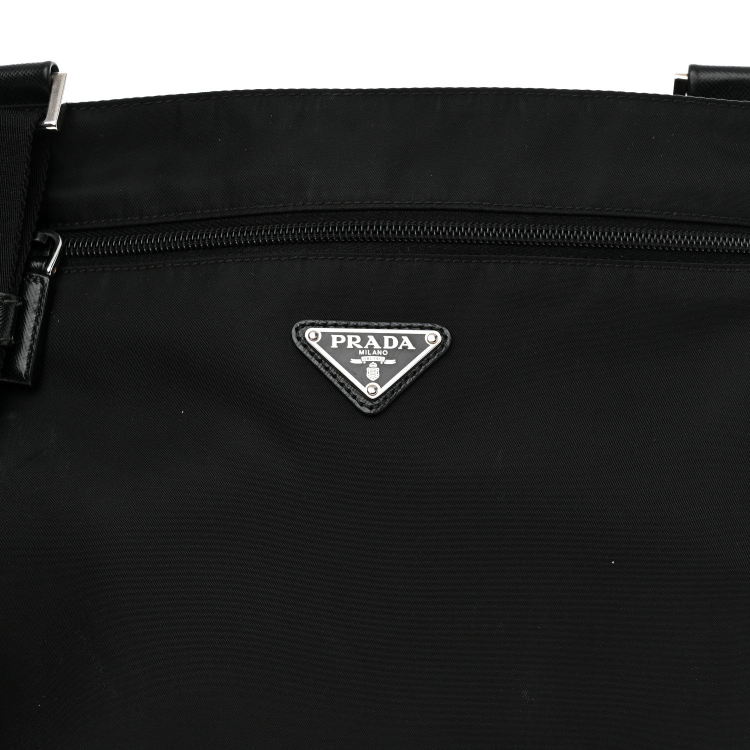 Prada Nylon Vela Flat Messenger Bag Black 8 of 10
