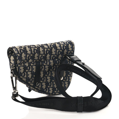 Christian Dior Oblique Mens Mini Saddle Bag Blue 3 of 6