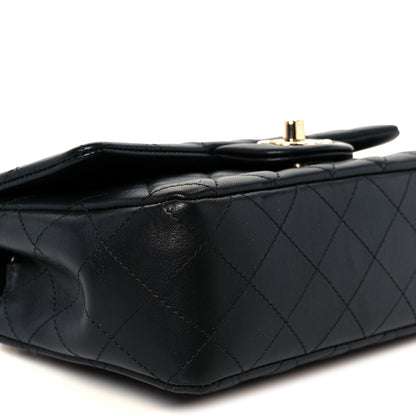 Chanel Lambskin Quilted Mini Coco Charms Rectangular Flap Black 10 of 11