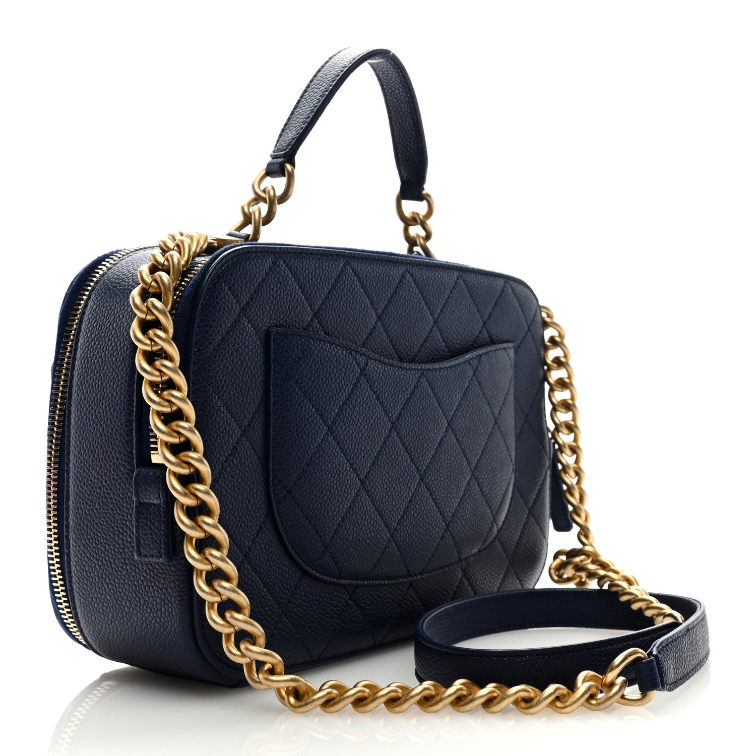 Chanel Caviar Quilted Medium Vanity Bag Navy 2 of 10
