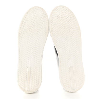 Prada Vitello Soft Triangle Logo Low Top 45mm Sneakers 40 Black White 6 of 14