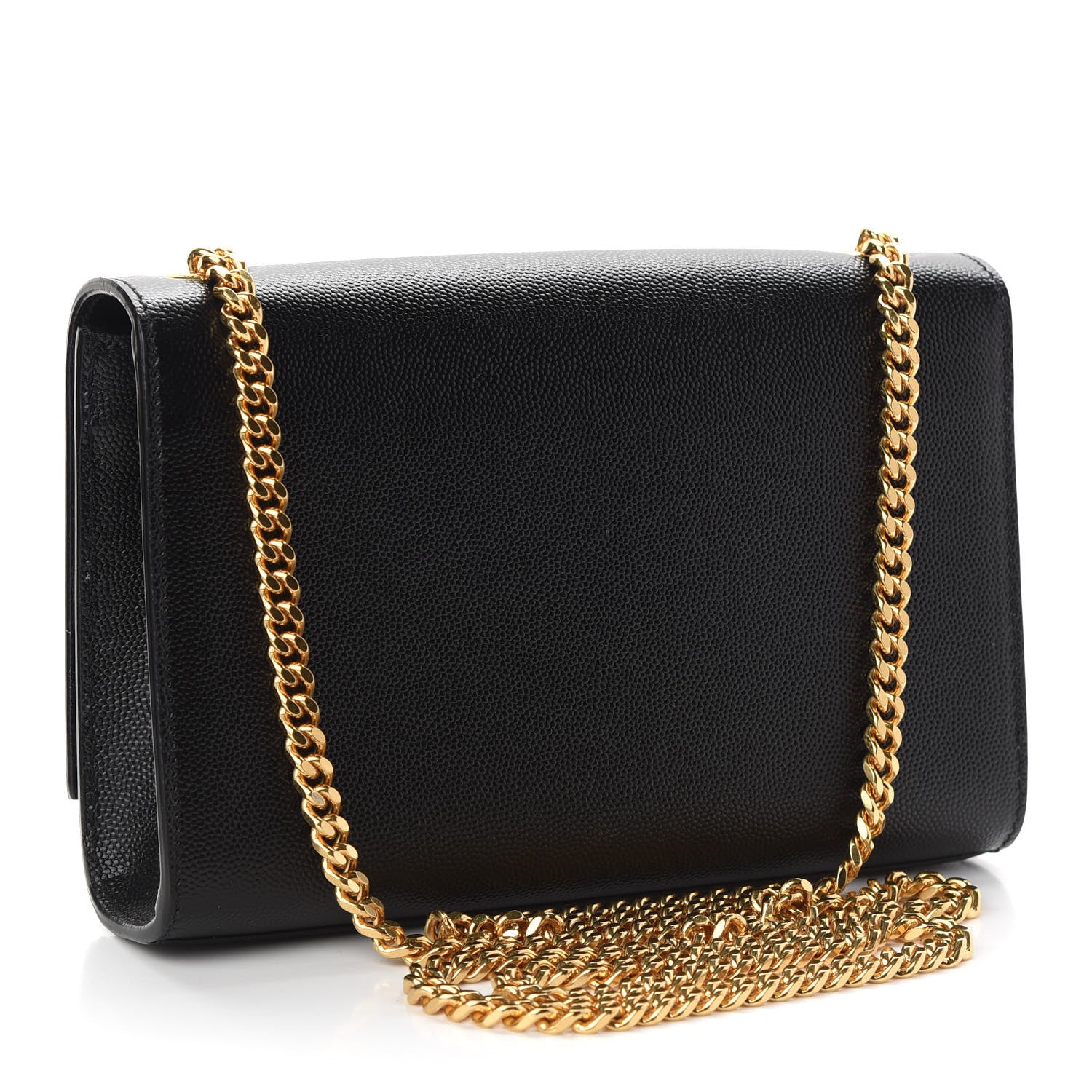 Saint Laurent Grain De Poudre Small Monogram Kate Satchel Black 3 of 8