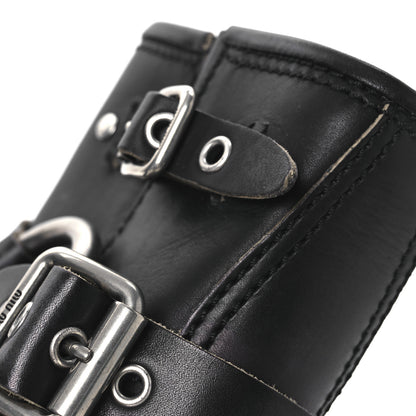 Miu Miu Calfskin Harness Engineer Boots 35 Black 12 of 14
