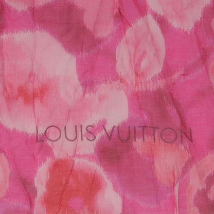 Louis Vuitton Cotton Silk Ikat Pareo Scarf Rose Indien 4 of 6