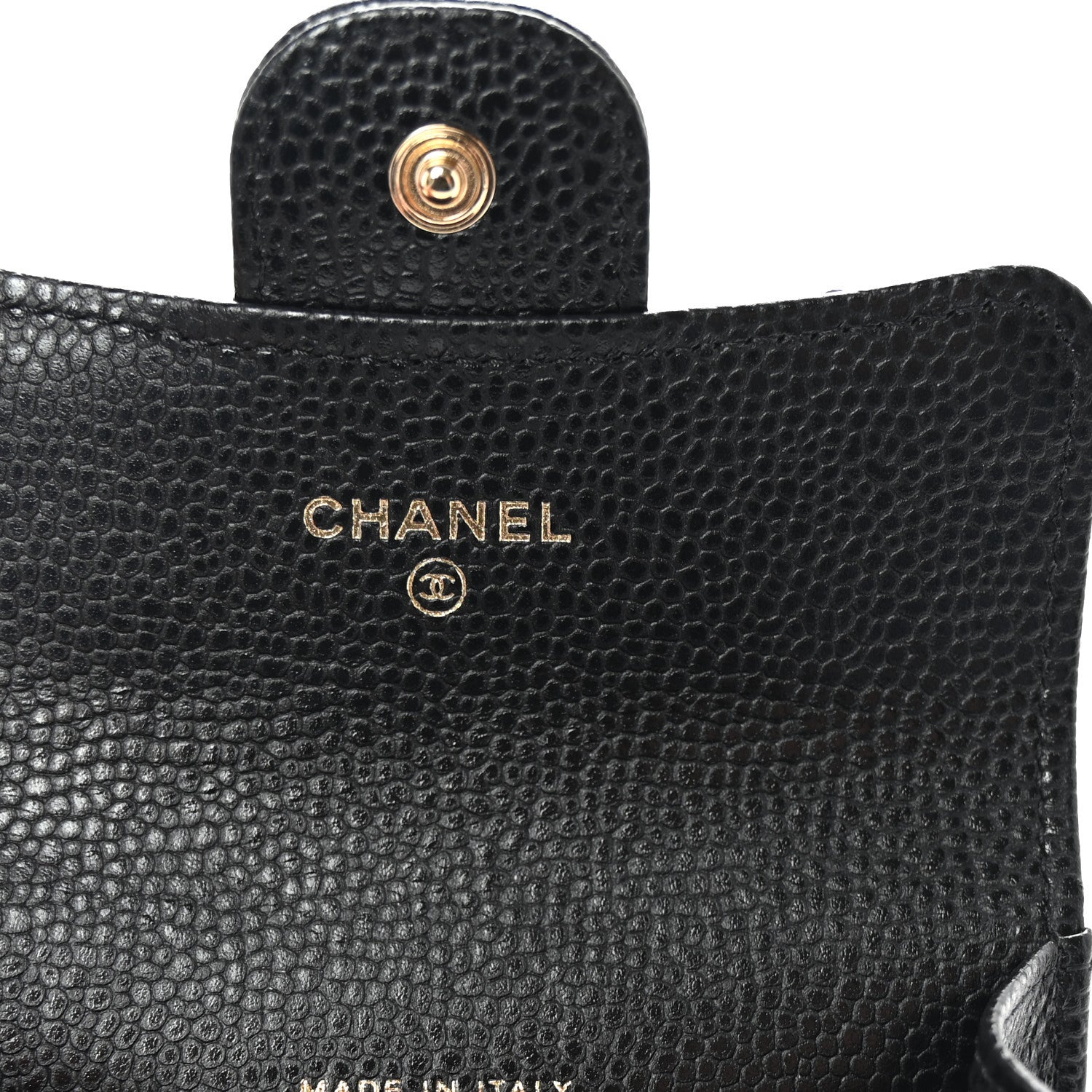 Chanel Caviar Quilted Flap Card Holder Wallet Black 7 of 9