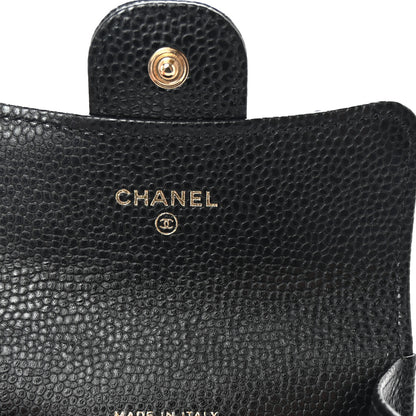Chanel Caviar Quilted Flap Card Holder Wallet Black 7 of 9
