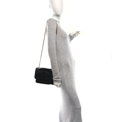 Saint Laurent Lambskin Matelasse Monogram Baby Niki Chain Satchel Black 2 of 10