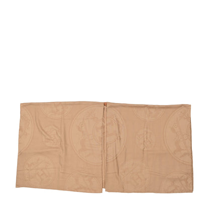 Hermes Cashmere Silk New Libris Poncho Kraft 1 of 14