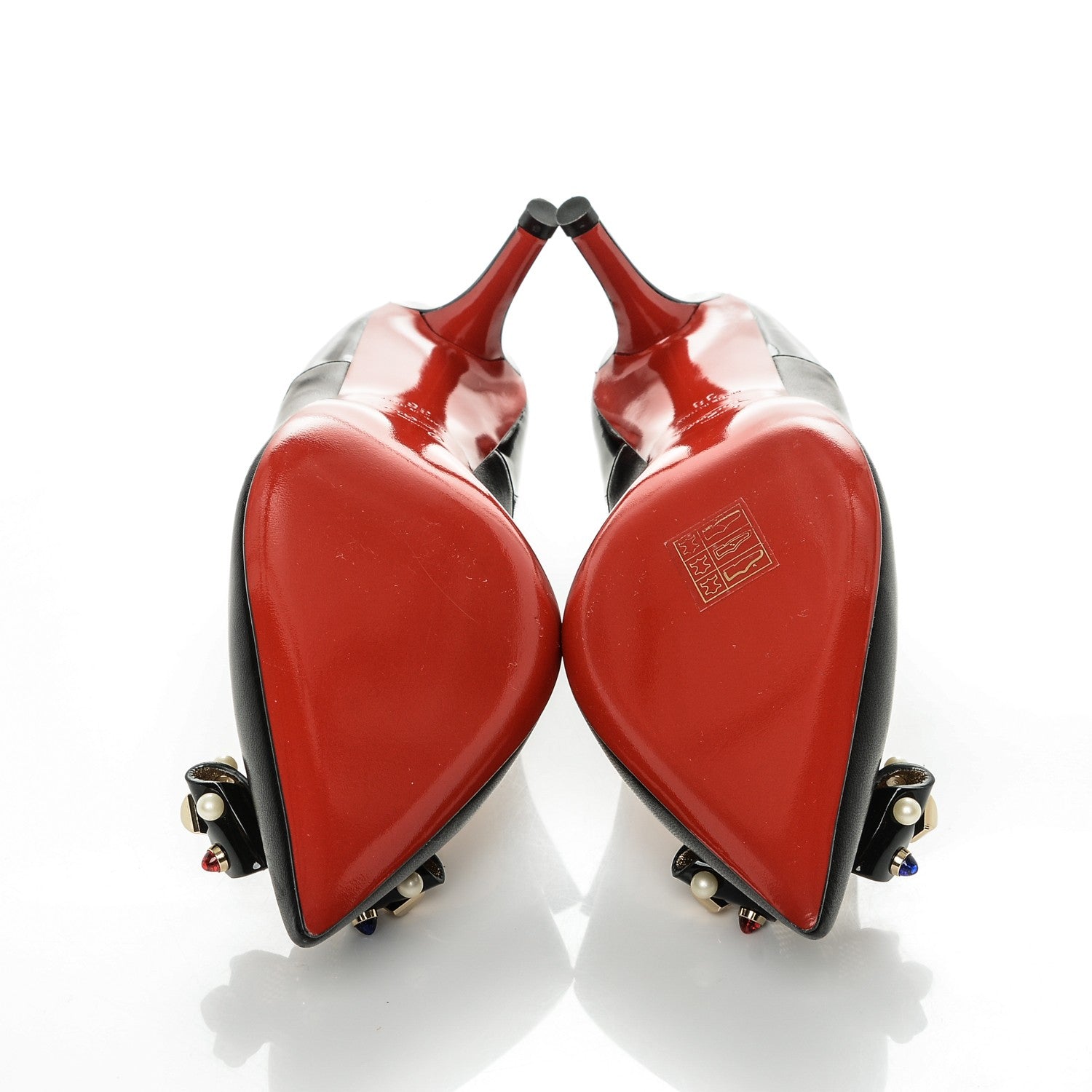 Christian Louboutin Nappa Patent Tudorchic 70 Pumps 38 Black 5 of 7