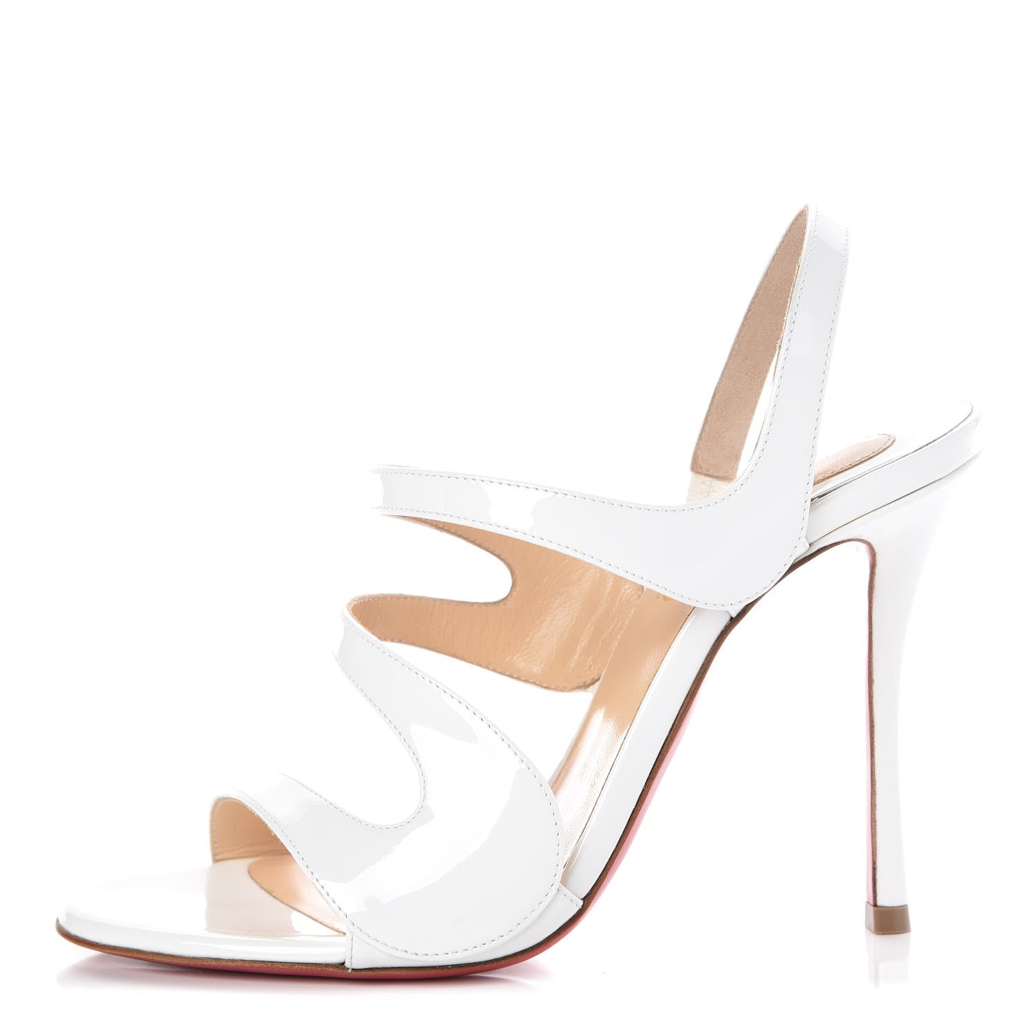 Christian Louboutin Patent Vavazou 100 Sandals 36 Latte 1 of 9