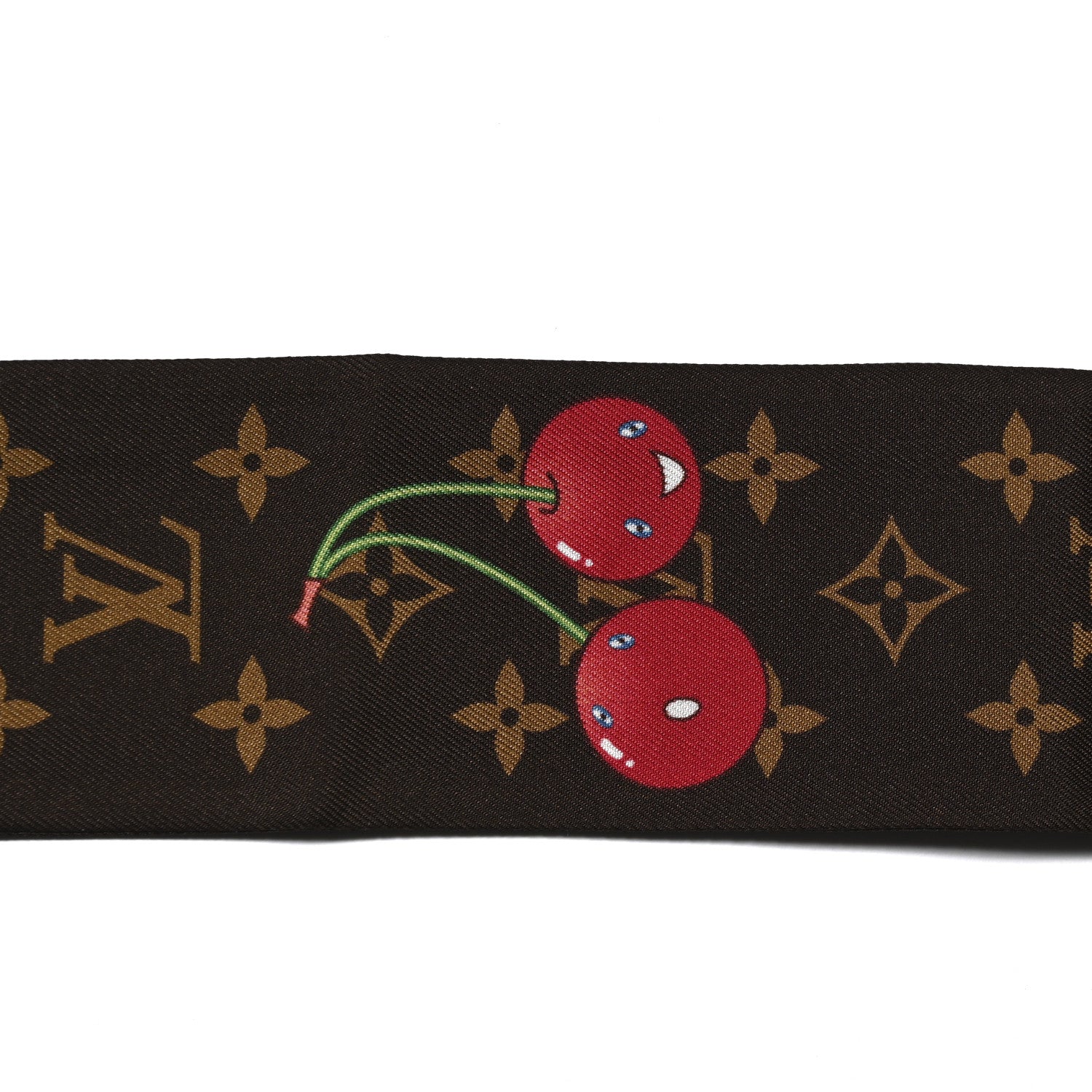 Louis Vuitton LV X TM Silk Monogram Cerises Bandeau Brown 4 of 4